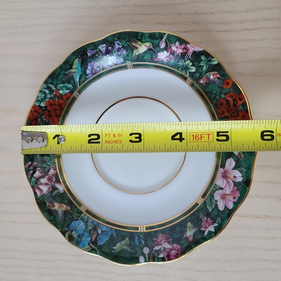 Bradford Editions 88661 Lena Liu Ruby-throated Hummingbird Saucer and Spoon Set - Picture 9 of 15